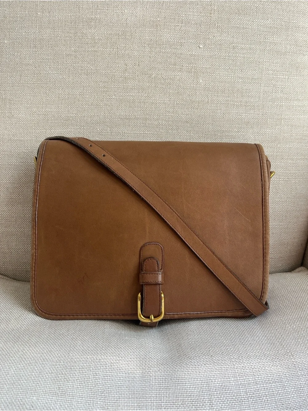 Coach Vintage Saddle Pouch Large Brown NYC Rare